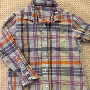 Cat & Jack Multicolor Plaid Button Down Shirt